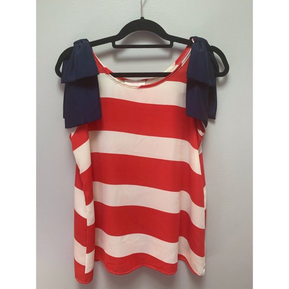 Cute Stripe Tank Top with Bows - Picture 3 of 5